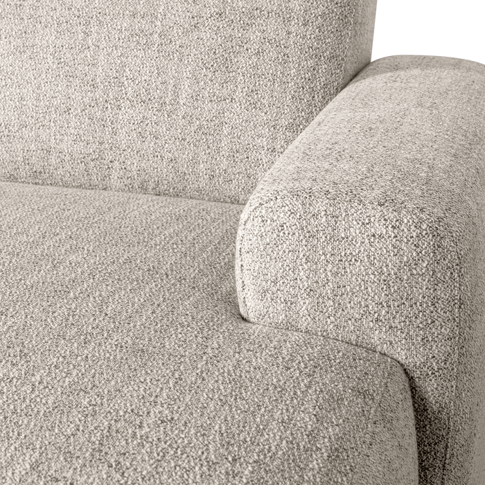 WOOOD Avelon U-Bank - Polyester - Naturel Melange - 78x315x205