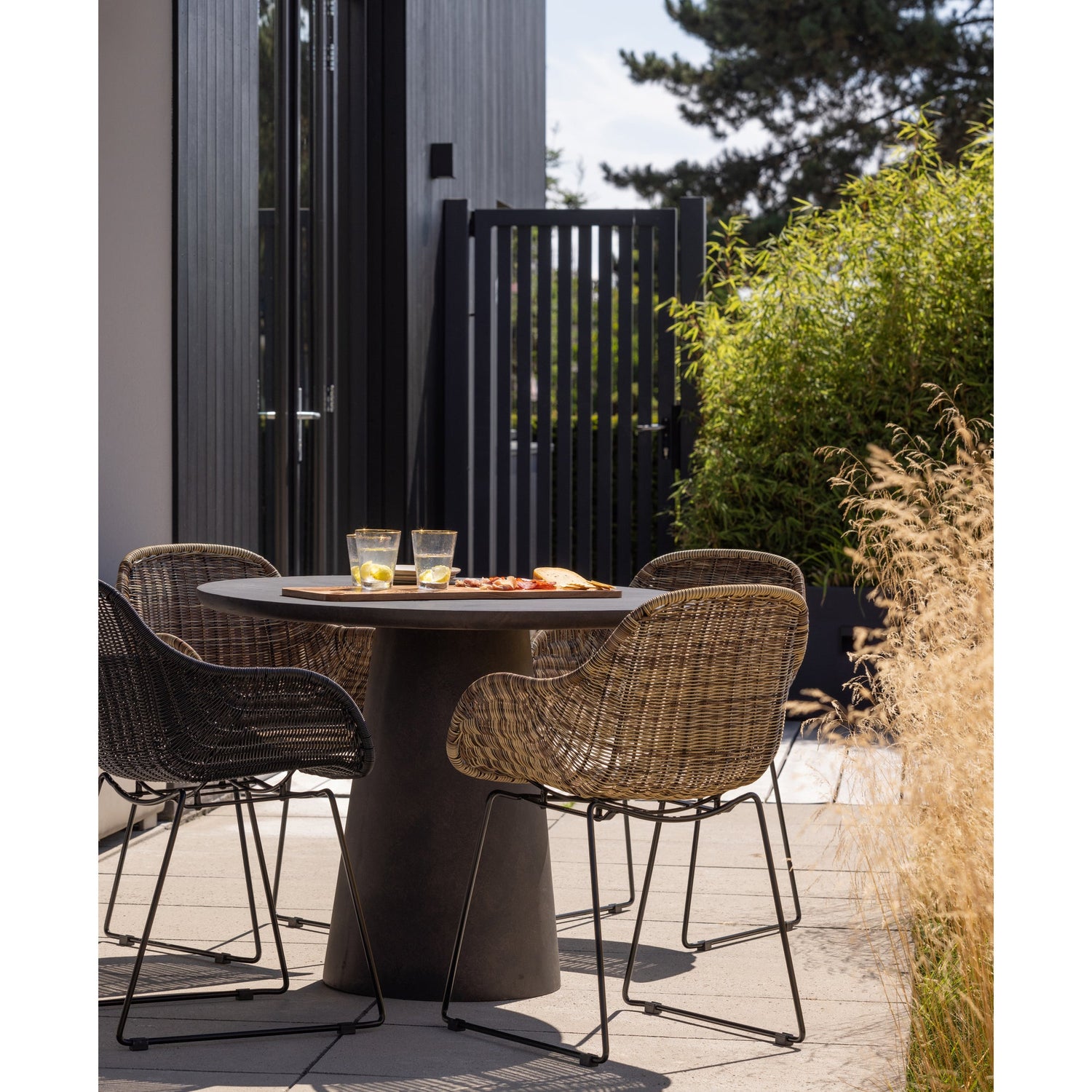 WOOOD Willow Loungestoelen Buiten - Polyester - Naturel - Set van 2