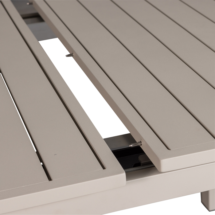 WOOOD Mobile Uitschuifbare Tuintafel - Aluminium - Zand - 79x240x100