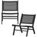 WOOOD Puk Fauteuils - Aluminium - Zwart - Set van 2
