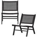 WOOOD Puk Fauteuils - Aluminium - Zwart - Set van 2