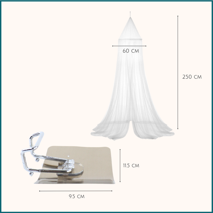 HIXA Klamboe 2 persoons XXL met Zelfklevende Plafondhaak Klamboe Tent