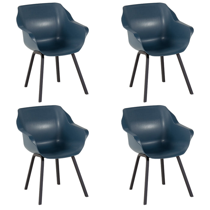 Hartman Sophie Element Tuinstoel - Set van 4 - Steel Blue