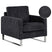 Beliani - VIND - Fauteuil - Zwart - Corduroy