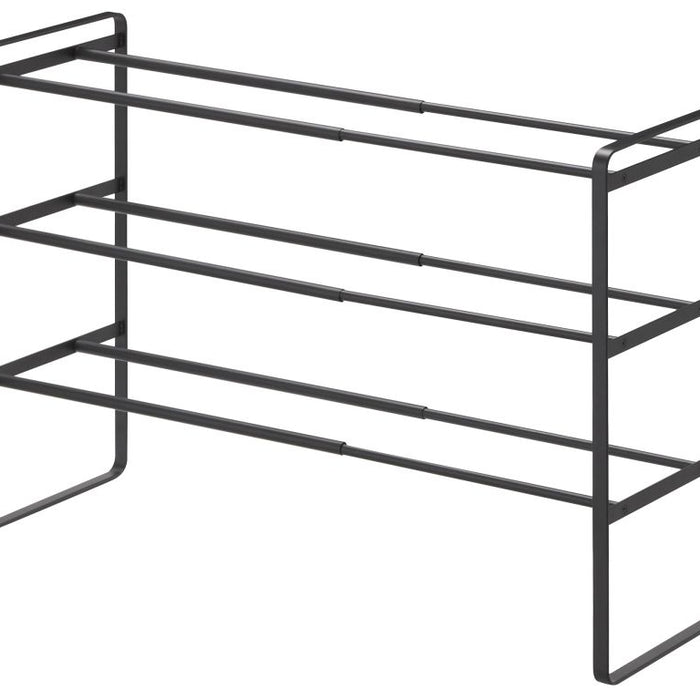 Yamazaki Schoenenrek Uitschuifbaar - Frame - 3 niveaus - Zwart