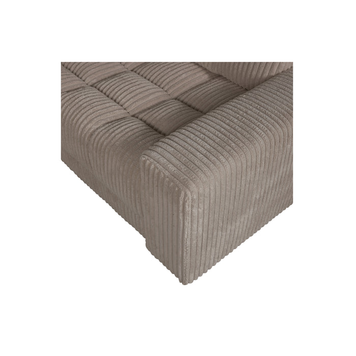 WOOOD Second Date Hoekbank Rechts - Grove Ribstof - Mud