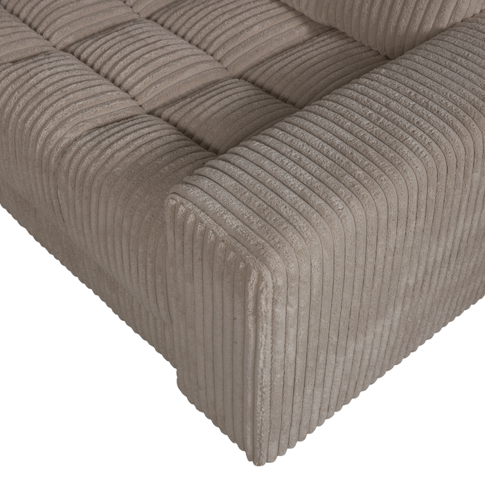 WOOOD Second Date Hoekbank Rechts - Grove Ribstof - Mud