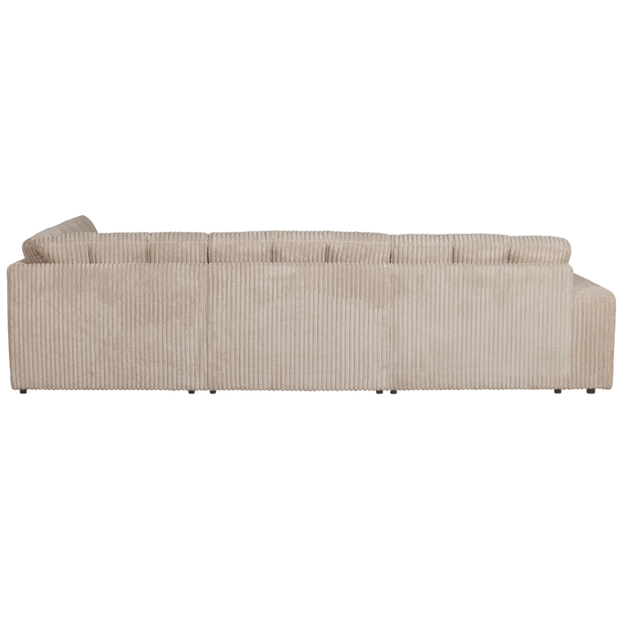 WOOOD Second Date Hoekbank Rechts - Grove Ribstof - Travertin