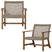 WOOOD Copper Tuin Fauteuils - Teak - Naturel - 79x76x85 - Set van 2