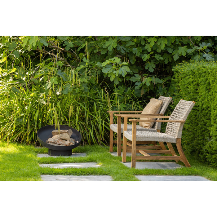 WOOOD Copper Tuin Fauteuils - Teak - Naturel - 79x76x85 - Set van 2