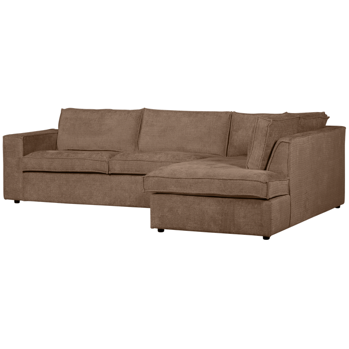 WOOOD Hoekbank Rechts Hajo - Chenille - Mud - 84x283x197