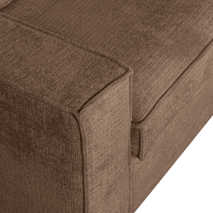 WOOOD Hoekbank Rechts Hajo - Chenille - Mud - 84x283x197