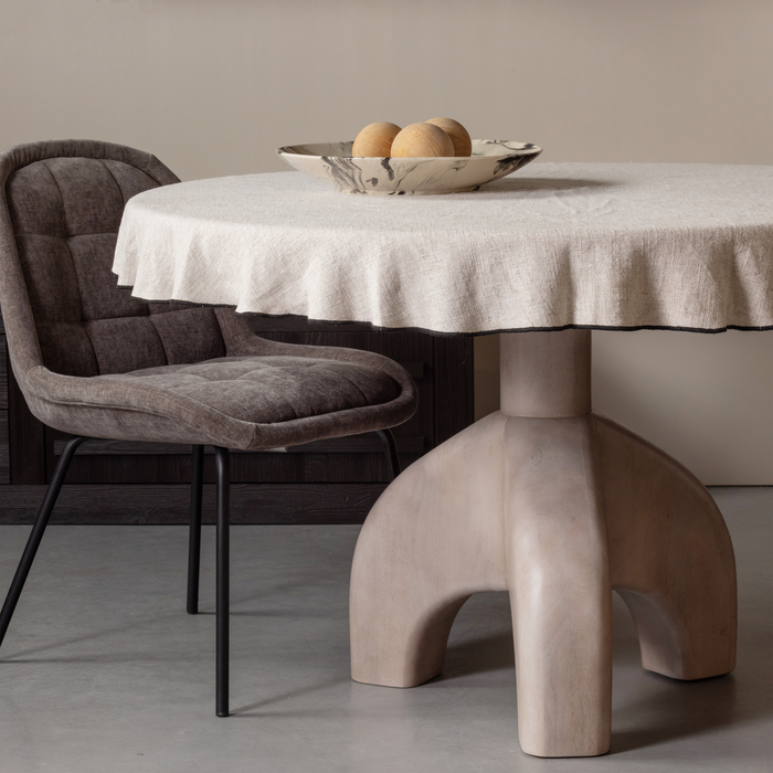 WOOOD Tafelkleed Stitch - Polyester - Naturel - 1x140x140