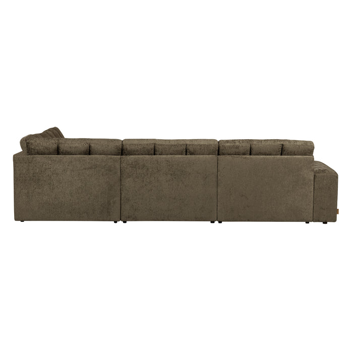 WOOOD Second Date Hoekbank Rechts - Structure Velvet - Bonsai