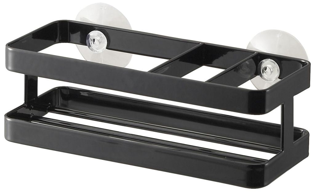 Yamazaki Fles- & Sponshouder Gootsteen met Zuignap - Tower - Zwart