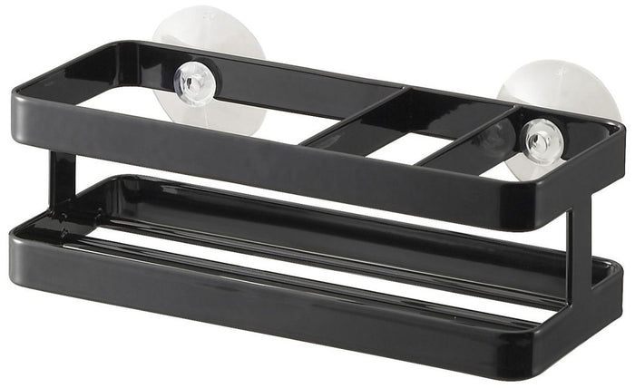 Yamazaki Fles- & Sponshouder Gootsteen met Zuignap - Tower - Zwart