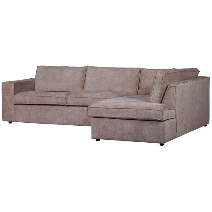 WOOOD Hoekbank Rechts Hajo - Chenille - Taupe - 84x283x197