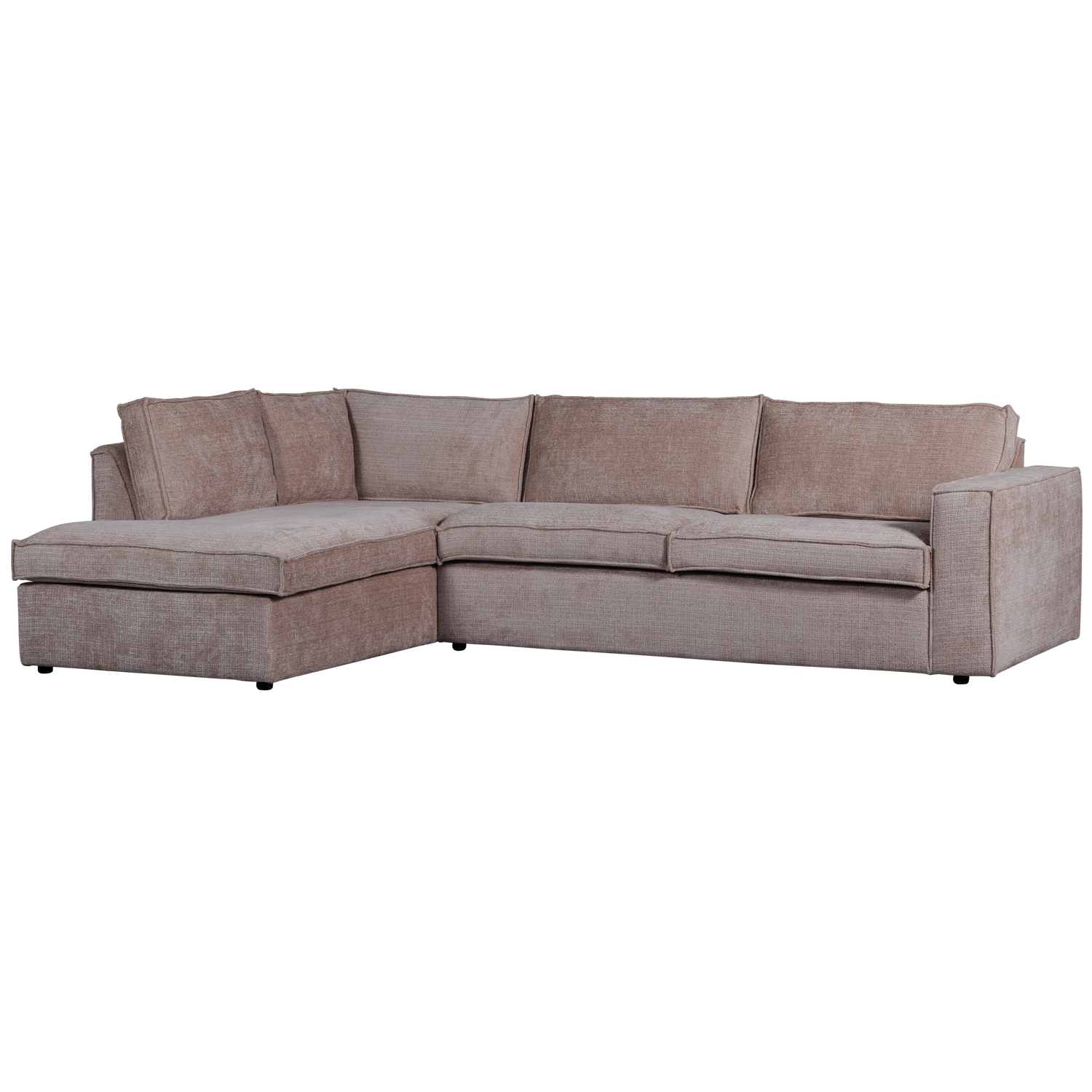WOOOD Hoekbank Links Hajo - Chenille - Taupe - 84x283x197