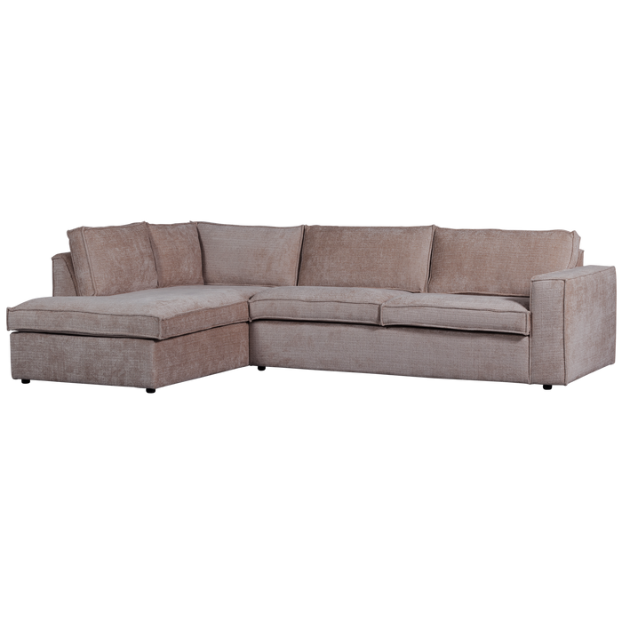 WOOOD Hoekbank Links Hajo - Chenille - Taupe - 84x283x197