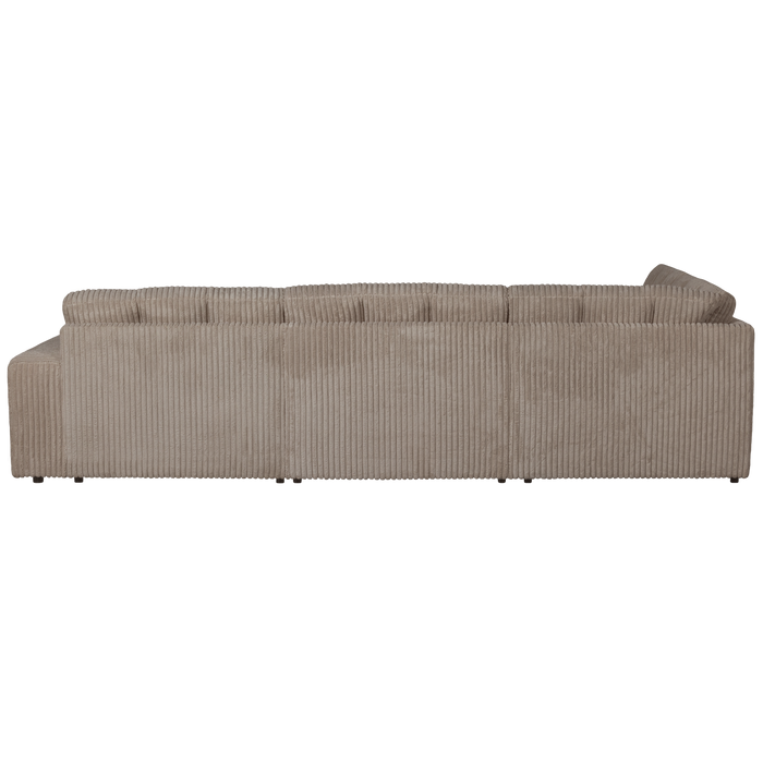 WOOOD Second Date Hoekbank Links - Grove Ribstof - Mud