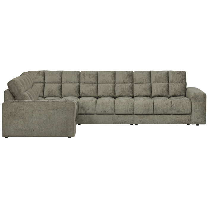 WOOOD Second Date Hoekbank Links - Structure Velvet - Frost