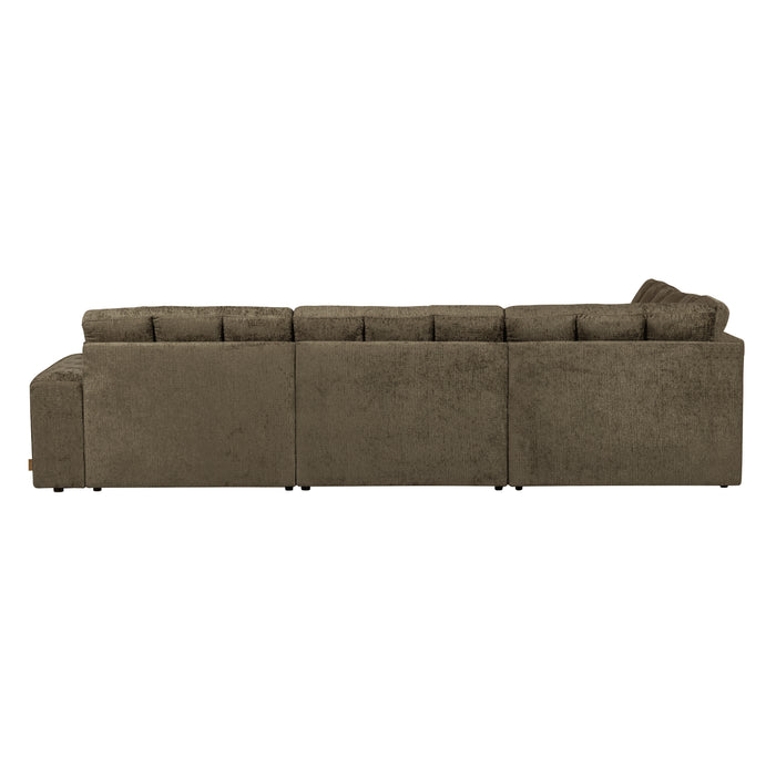 WOOOD Second Date Hoekbank Links - Structure Velvet - Bonsai