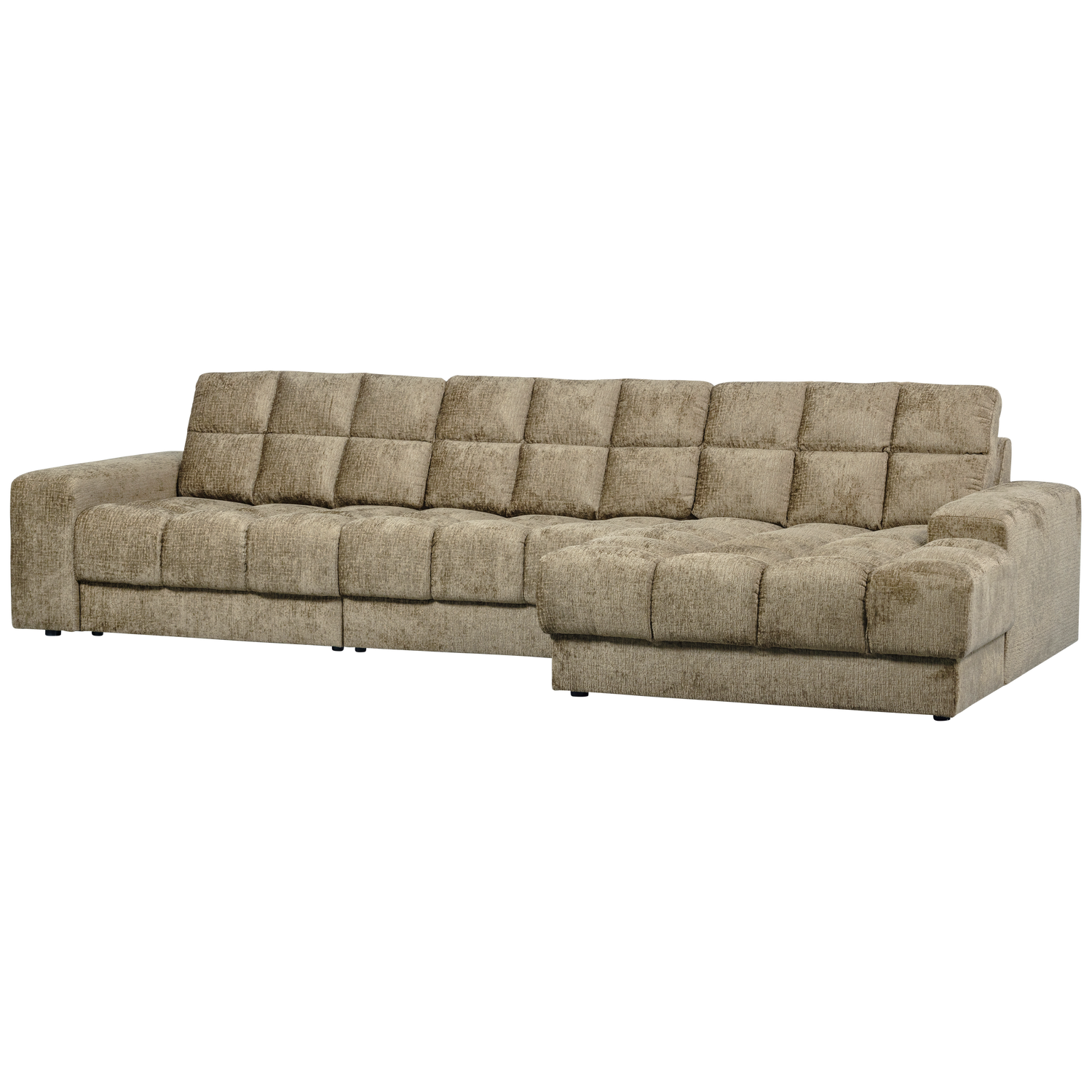 WOOOD Second Date Chaise Longue Rechts - Structure Velvet - Wheatfield