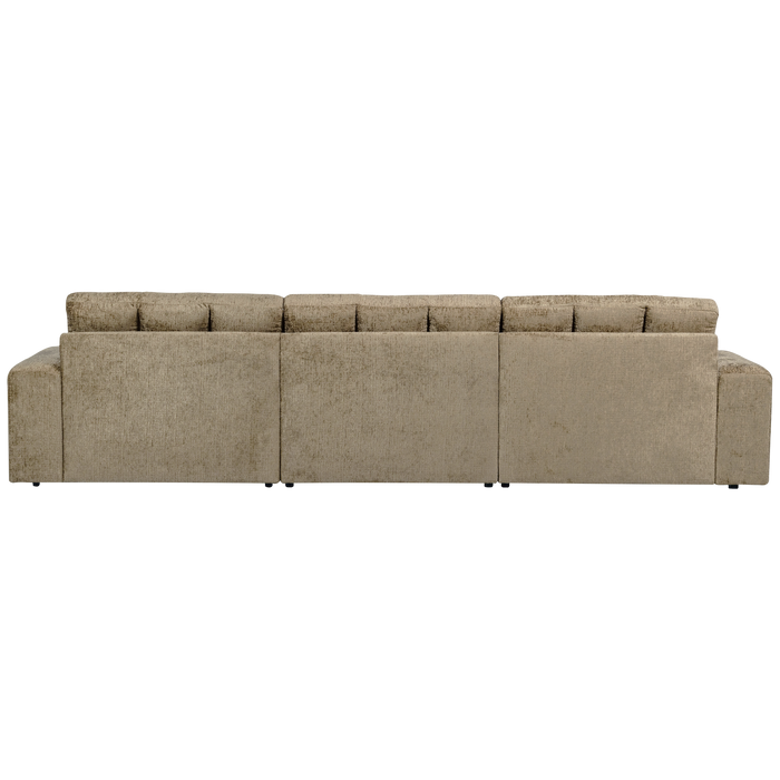 WOOOD Second Date Chaise Longue Rechts - Structure Velvet - Wheatfield