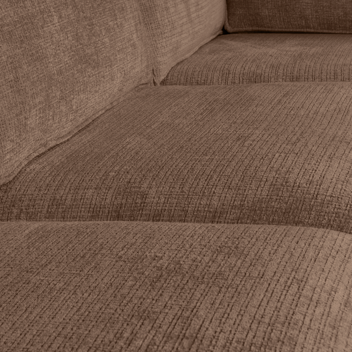 WOOOD Hoekbank Rechts Hajo - Chenille - Mud - 84x283x197