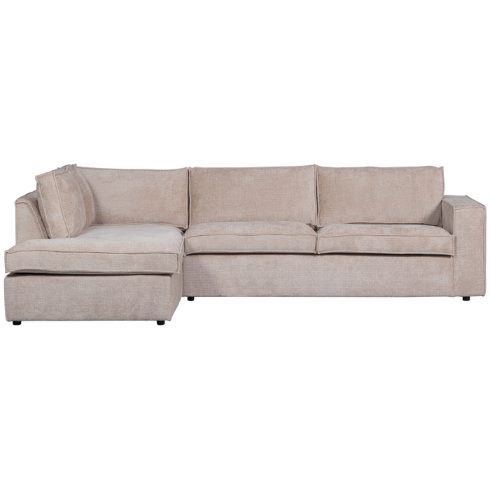 WOOOD Hoekbank Links Hajo - Chenille - Sand - 84x283x197