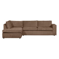 WOOOD Hoekbank Links Hajo - Chenille - Mud - 84x283x197