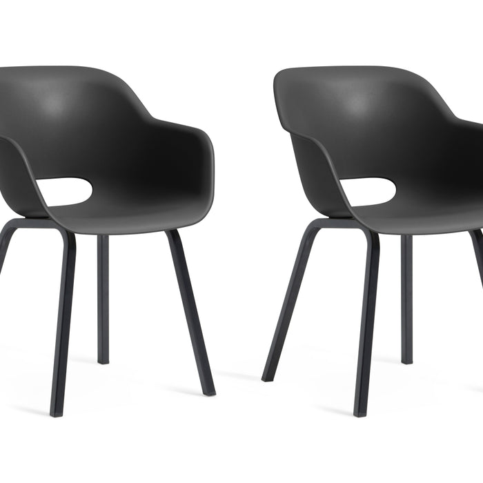 Keter Noa Tuinstoel - 2st - 55x56.5x80cm - metalen onderstel