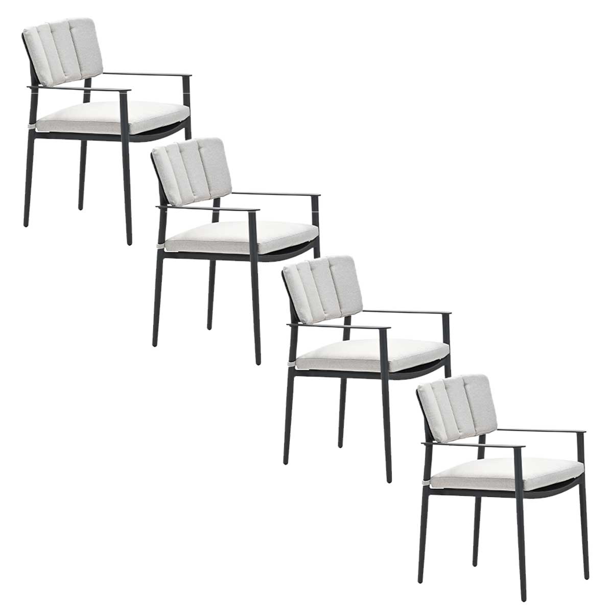 Garden Impressions Dane tuinstoel desert sand - 4 stuks