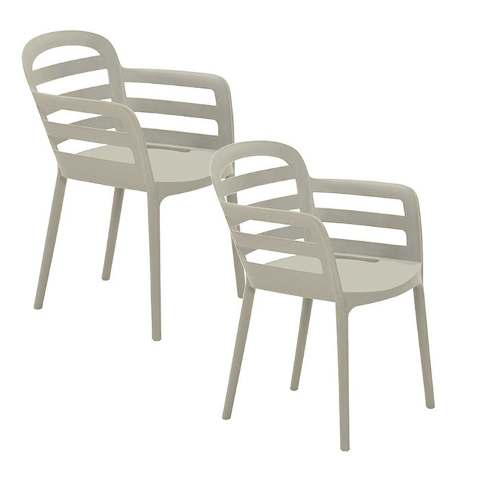 Garden Impressions Mira tuinstoel zand - 2 stuks