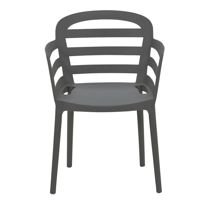 Garden Impressions Mira tuinstoel donker grijs - 2 stuks