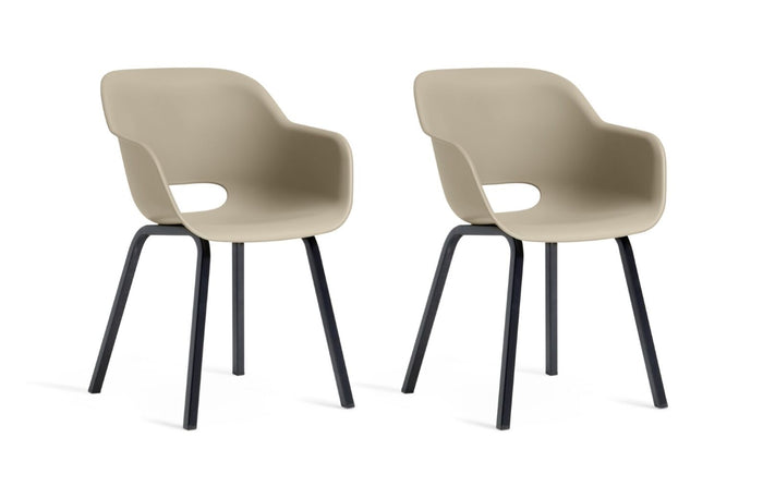 Keter Noa Tuinstoel - 2 stuks - 55x56.5x80cm - Zand