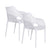 Garden Impressions Air XL kunststof tuinstoel wit - 2 stuks