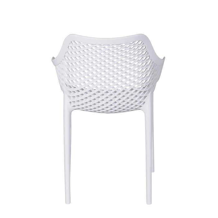 Garden Impressions Air XL kunststof tuinstoel wit - 4 stuks