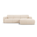 Windsor & Co Lola Hoekbank met Chaise Longue Rechts - Bouclé - Lichtbeige