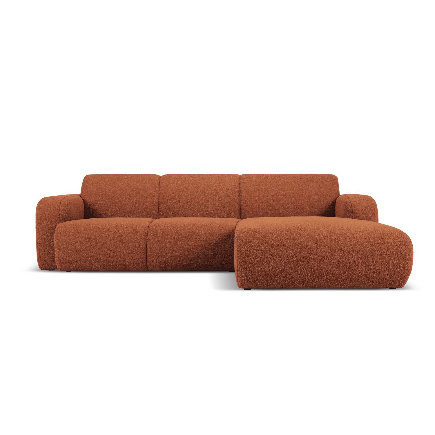 Windsor & Co Lola Hoekbank met Chaise Longue Rechts - Bouclé - Bruin