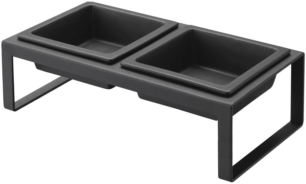 Yamazaki Voerbak Kat | Hond - Dubbel - Tower - Zwart