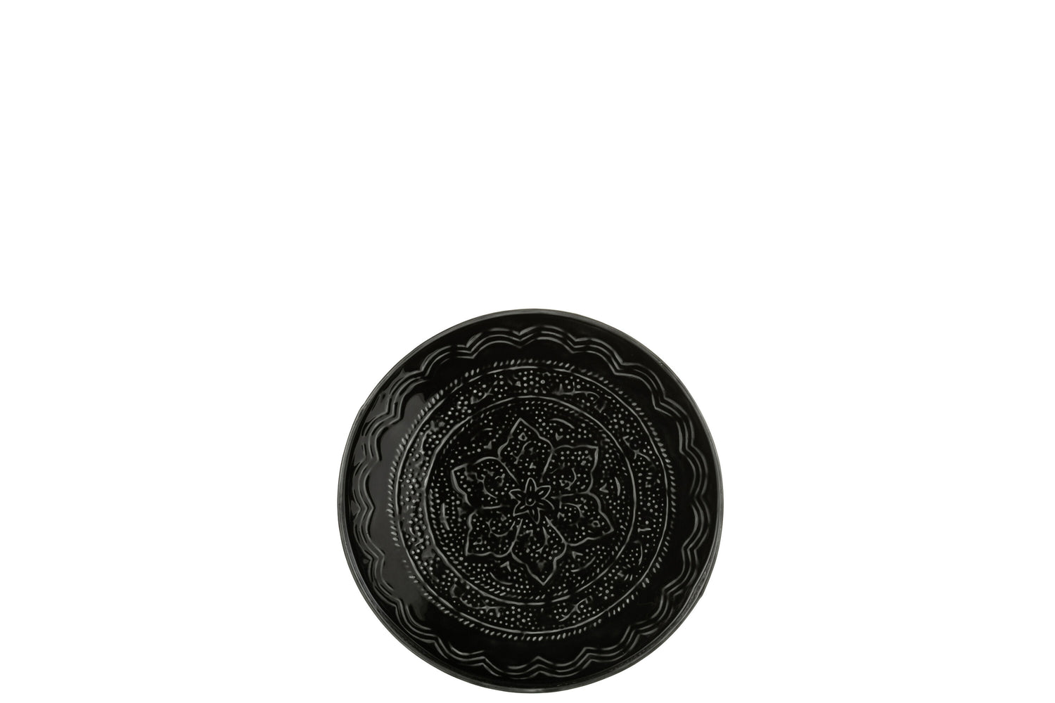 J-Line plateau Rond Klassiek - ijzer - zwart - small