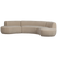 WOOOD Batavier Bank - Polyester - Naturel - 75x336x180