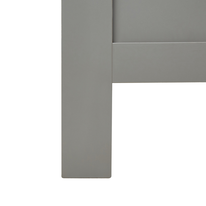 Beliani-MAYENNE -Tweepersoonsbed-Grijs-140 x 200 cm-Dennenhout