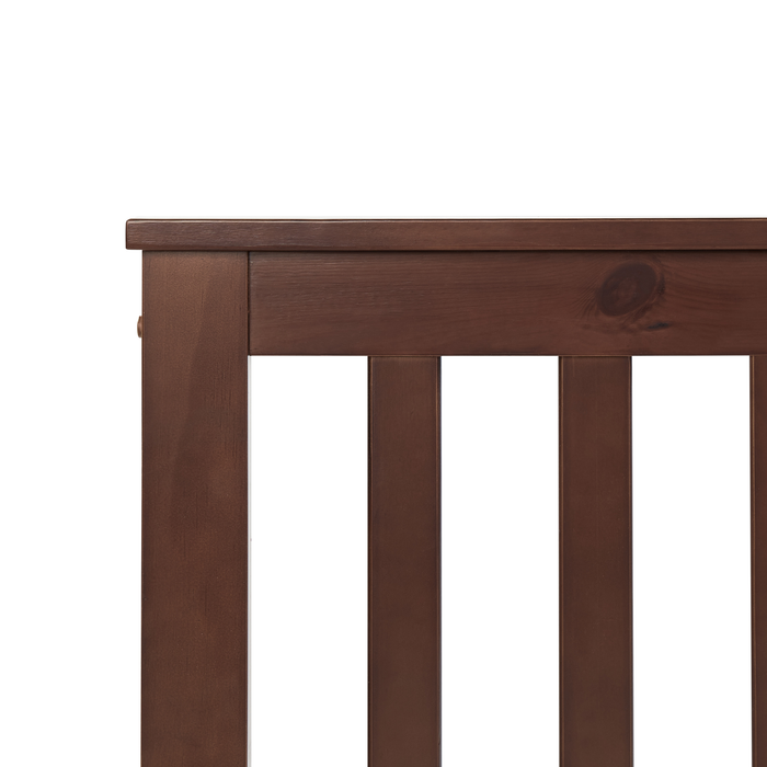 Beliani-MAYENNE -Tweepersoonsbed-Donkerbruin-140 x 200 cm-Dennenhout