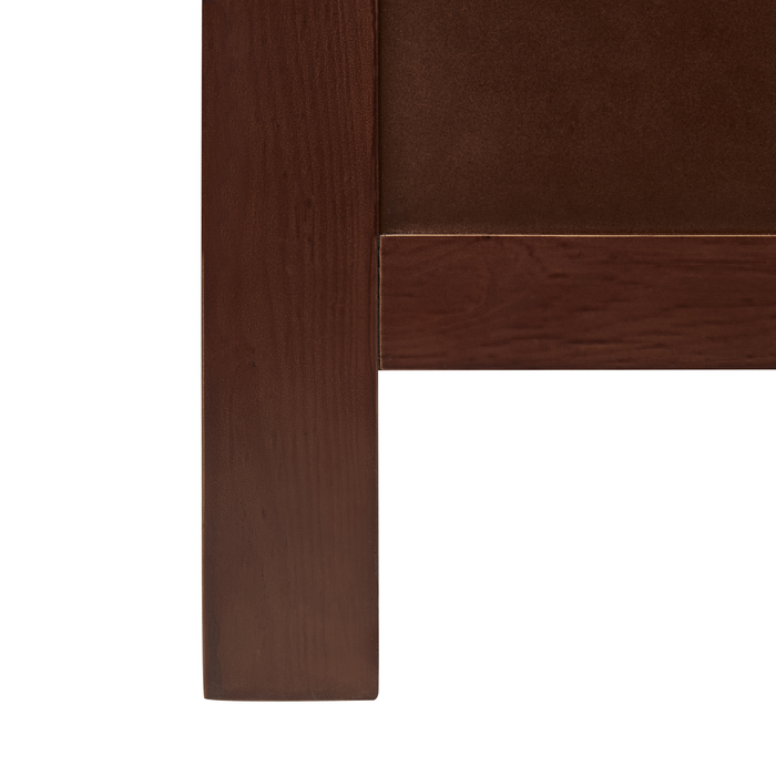 Beliani-MAYENNE -Tweepersoonsbed-Donkerbruin-140 x 200 cm-Dennenhout