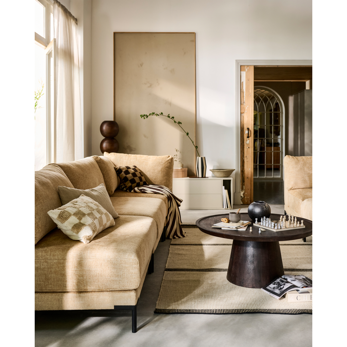 vtwonen Couple Bank Hoekelement - Polyester - Butter Melange