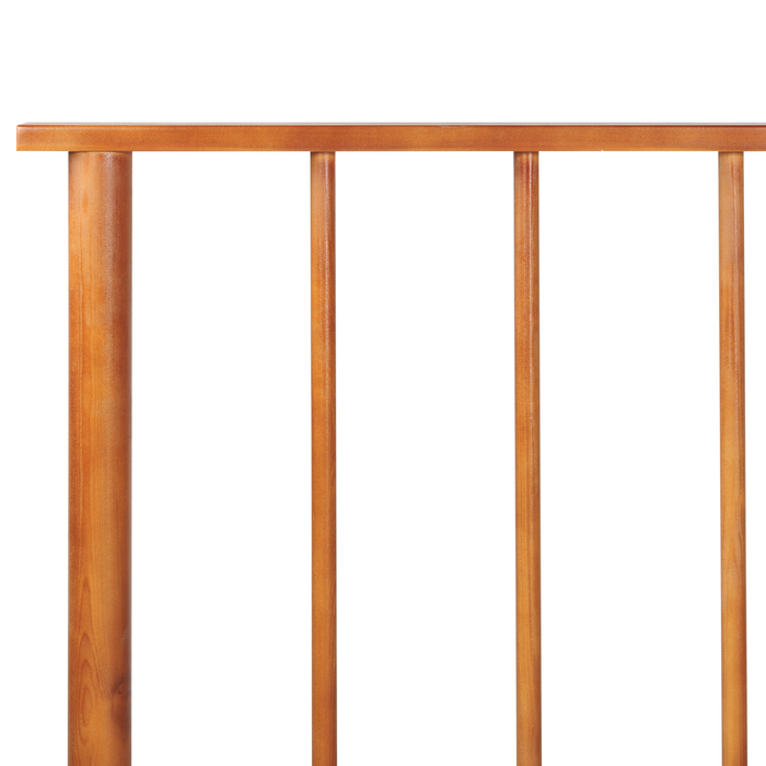 Beliani-BARRET II-Tweepersoonsbed-Lichtbruin-180 x 200 cm-Dennenhout