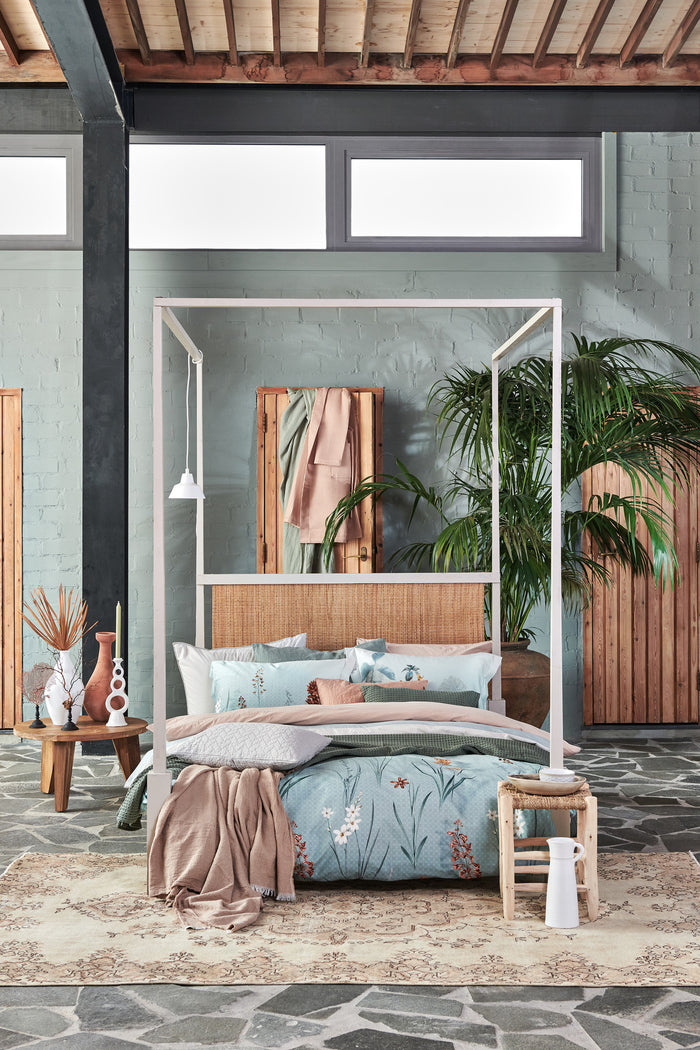 Dekbedovertrek Willpower Light Green | 200 cm x 200 cm | Groen | Blauw