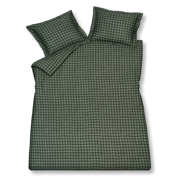 Dekbedovertrek Buzz Olive | 240 cm x 240 cm | Groen | Satijnkatoen